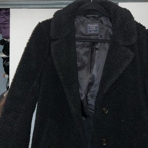 Abercrombie and Fitch Sherpa Long Coat/ Overcoat